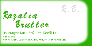rozalia bruller business card